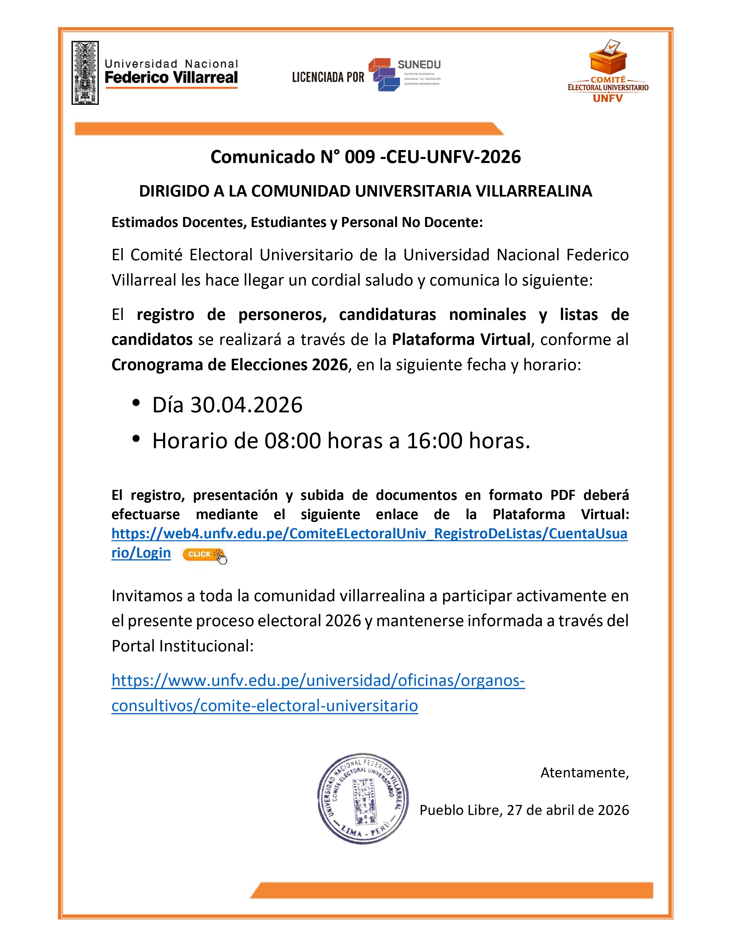 Comunicado9 2026 CEU