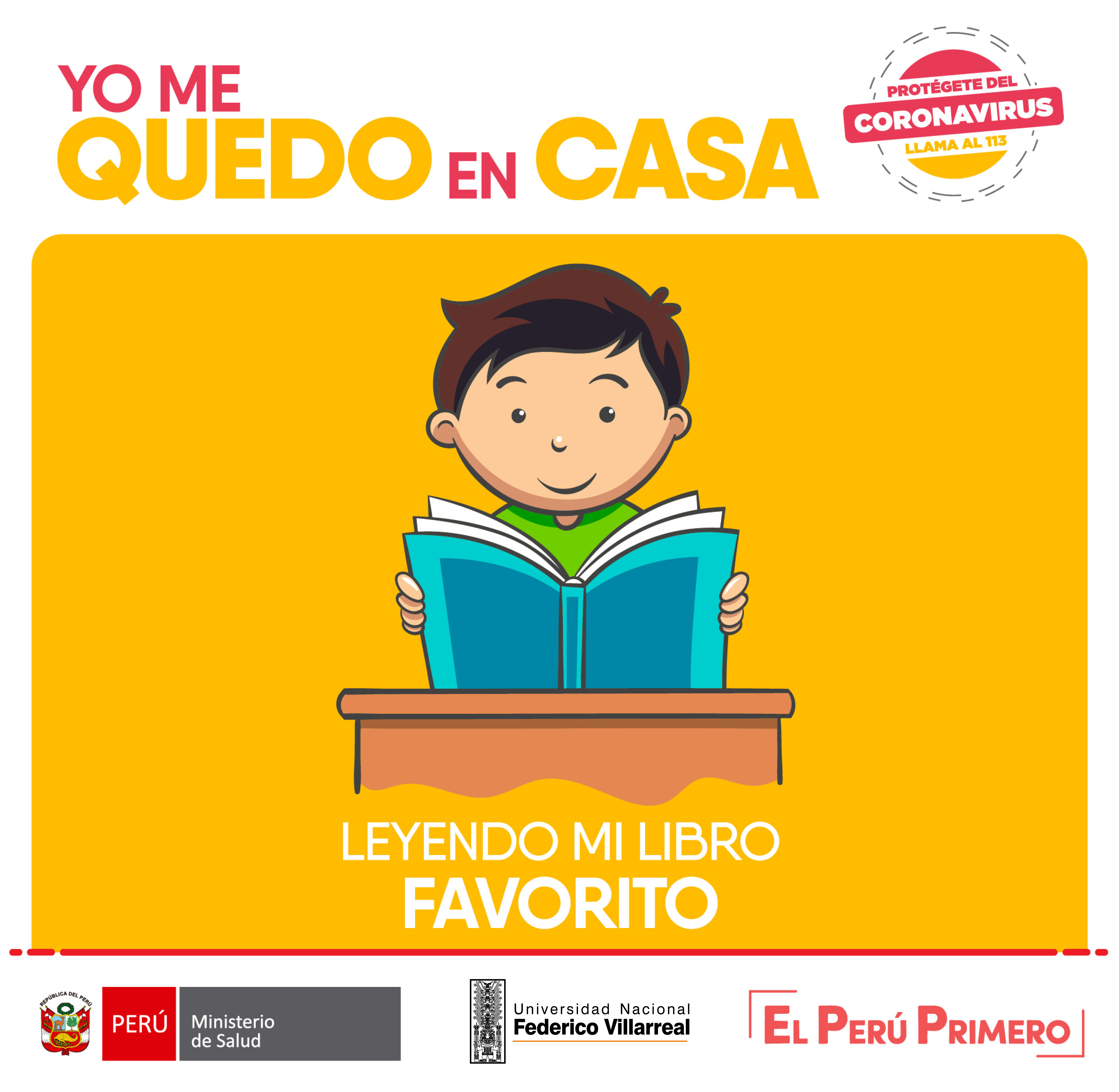 Me quedo en casa Leyendo Libro