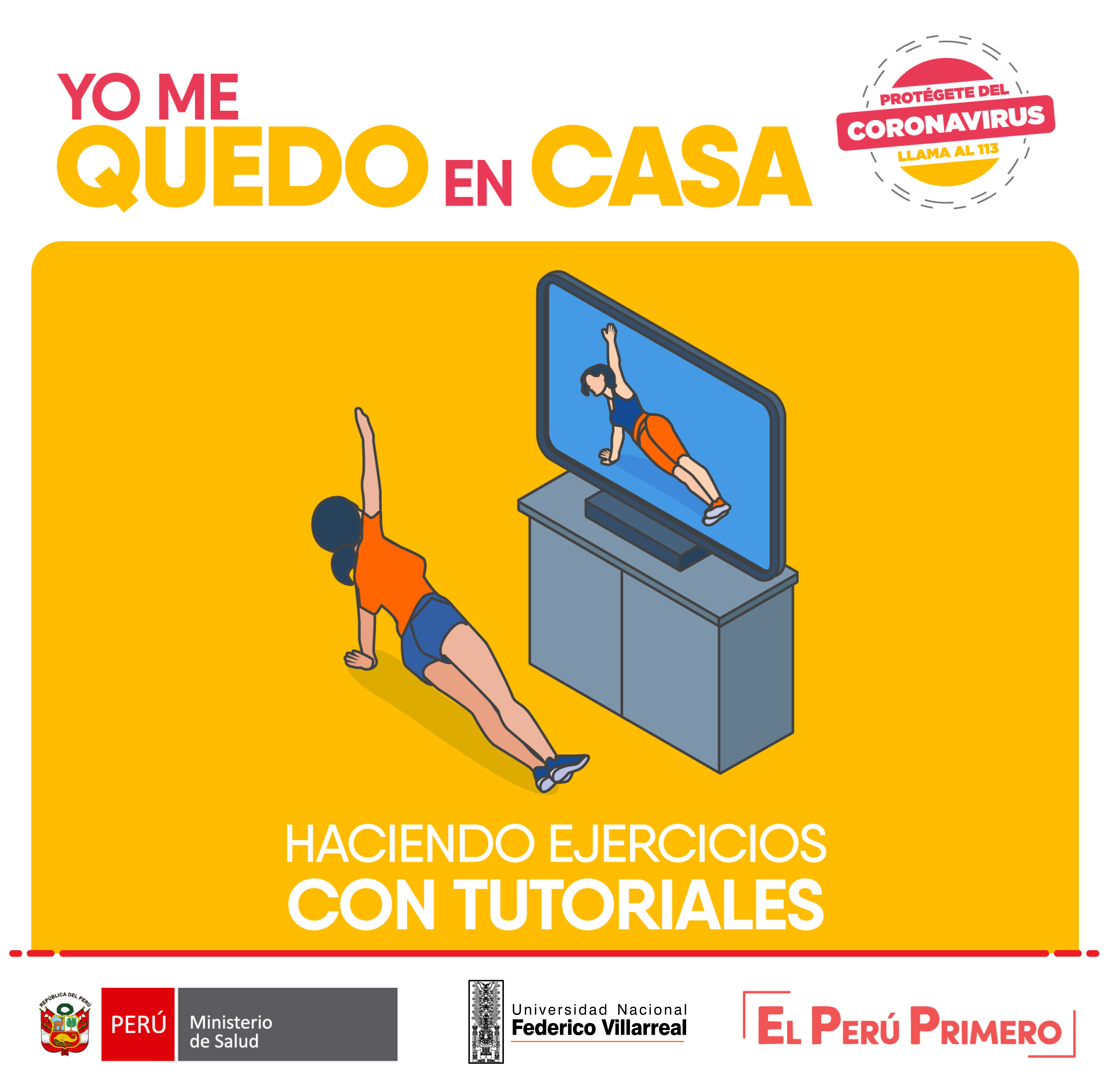 Me quedo en casa haciendo ejercicios