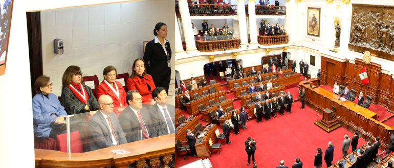 Nuestra rectora asiste a sesi&oacute;n por los 202 a&ntilde;os del Congreso de la Rep&uacute;blica