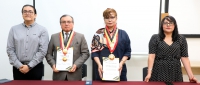 J&oacute;venes emprendedores distinguen a rectora y vicerrector villarrealinos