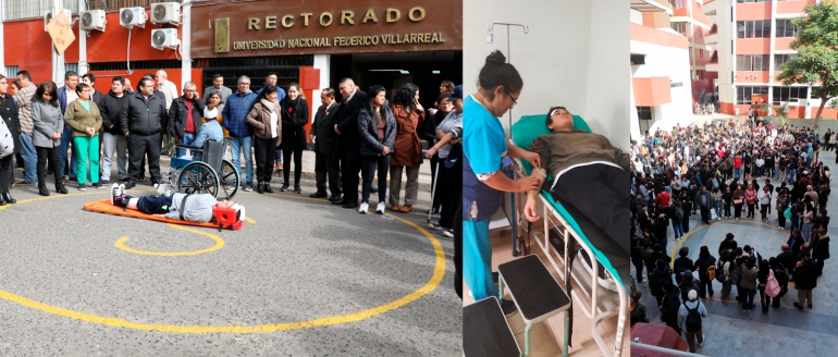 Nuestra universidad participa activamente durante simulacro de sismo