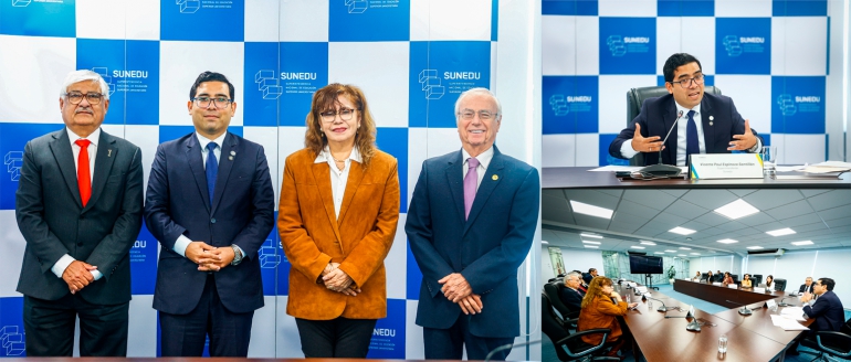 Nueva reuni&oacute;n con superintendente de la Sunedu lidera rectora villarrealina