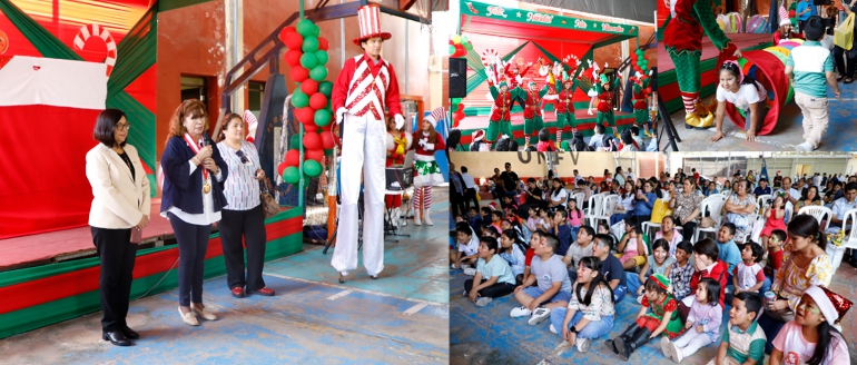 Hijos de trabajadores docentes y administrativos disfrutan de la Navidad