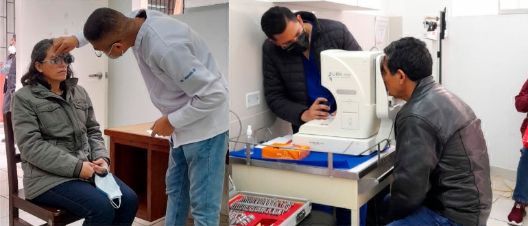 Examen oftalmol&oacute;gico brindan a personal docente y administrativo