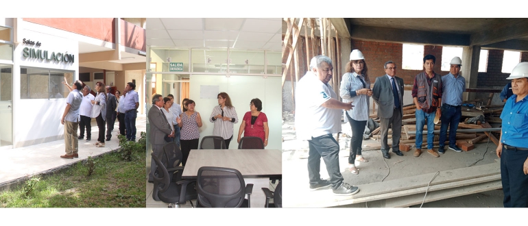 Rectora verifica trabajos de mejoras en facultades de El Agustino