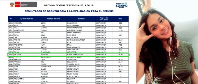 Odont&oacute;loga villarrealina obtiene primer puesto en examen para el servicio rural de salud