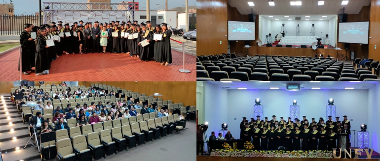 Promoci&oacute;n de Contabilidad realiza ceremonia en el moderno auditorio de Oquendo