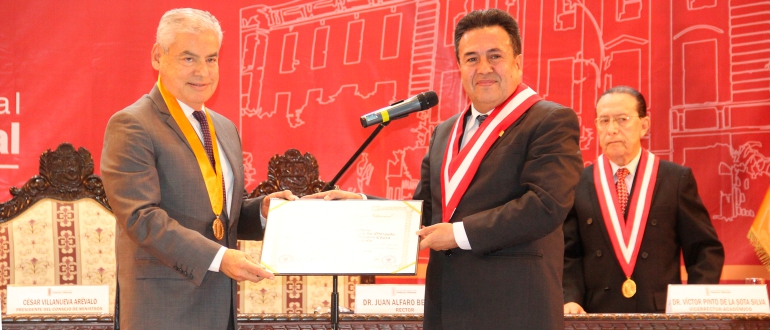 Presidente del Consejo de Ministros César Villanueva es Doctor Honoris Causa villarrealino