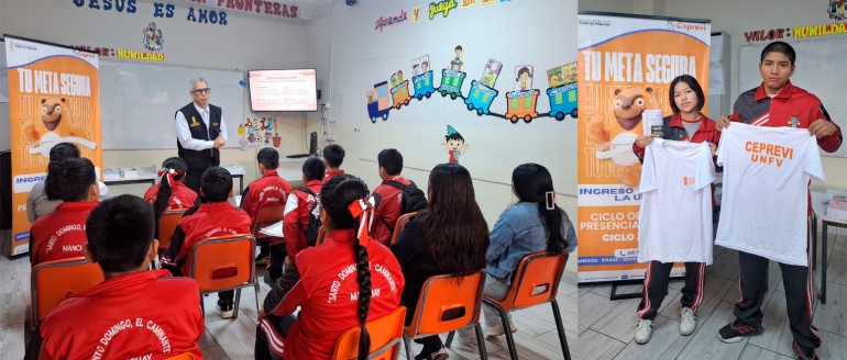 Colegio de Manchay recibe visita del Centro Preuniversitario Villarreal