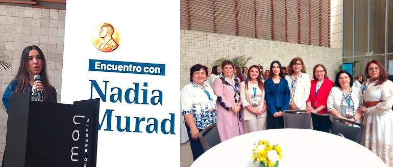 Asistimos a conferencia de la Premio Nobel de la Paz Nadia Murad