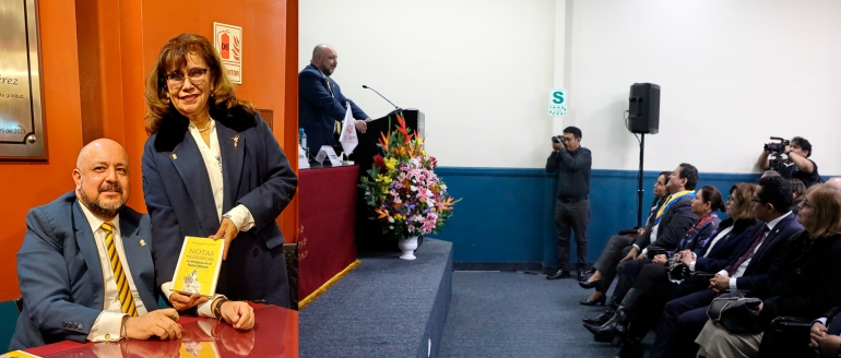 Rectora asiste a presentaci&oacute;n de libro de miembro del Jurado Nacional de Elecciones