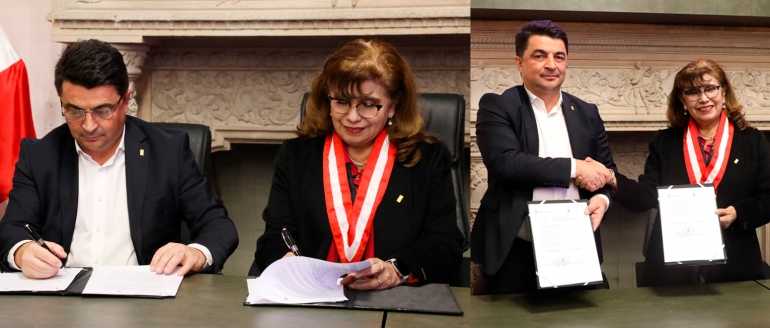 Se suscribe convenio con prestigiosa universidad de Ruman&iacute;a