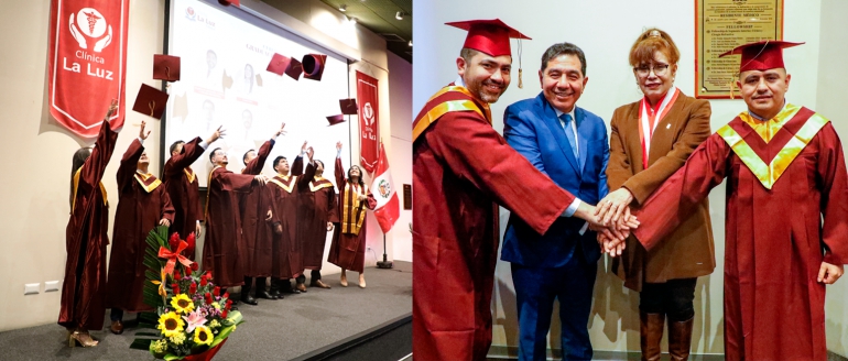 A graduaci&oacute;n de programa especialidad m&eacute;dica en Cl&iacute;nica La Luz asiste nuestra rectora