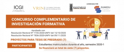 Concurso Complementario de Investigación Formativa