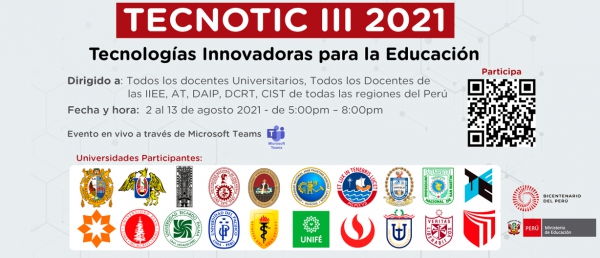 TECNOTIC III 2021: Tecnologías Innovadoras para la Educación