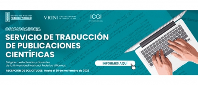 Iniciamos el programa de traducción de publicaciones científicas en revistas indizadas 2023