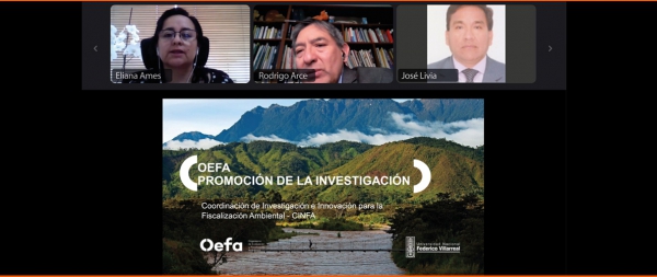 OEFA Y UNFV participan en conferencia virtual sobre promoción de la investigación y estudios técnicos científicos para la fiscalización ambiental