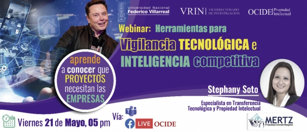 Webinar: “Herramientas para la Vigilancia tecnológica e Inteligencia competitiva”